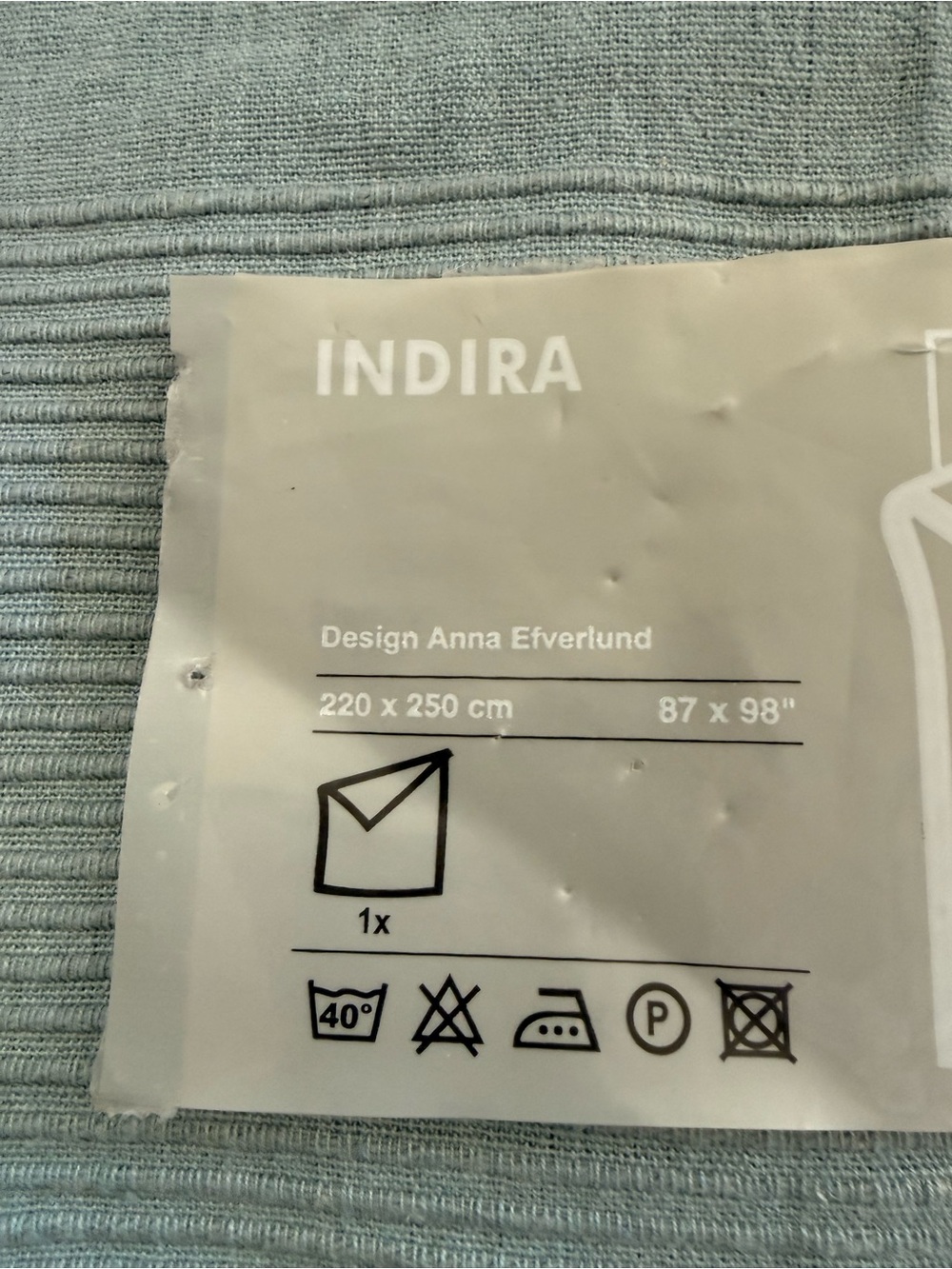 INDIRA Light Blue Textured Bed coverlet/Throw /Blanket